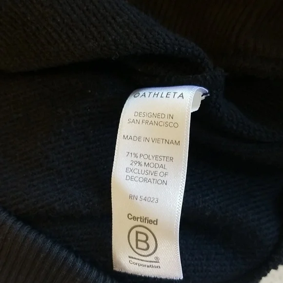 Athleta Circa Black With White Stripes Longsleeve Mini Track Dress - Picture 15 of 15